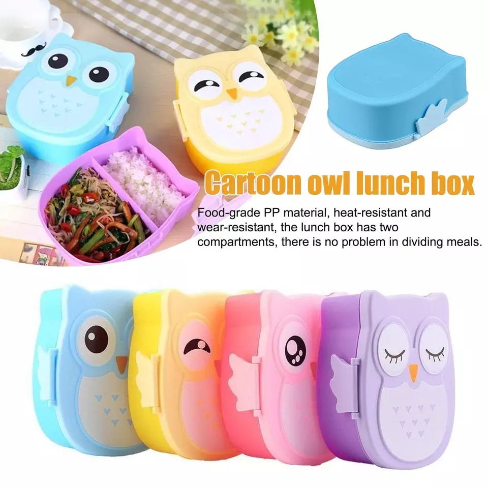 Kotak bekal Burung Hantu Kotak makan anak Luch Box makan siang Owl ko