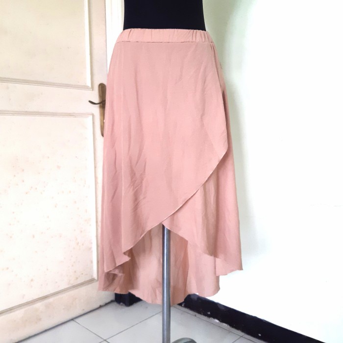 Rok Krem Gelap Panjang Kain Paris