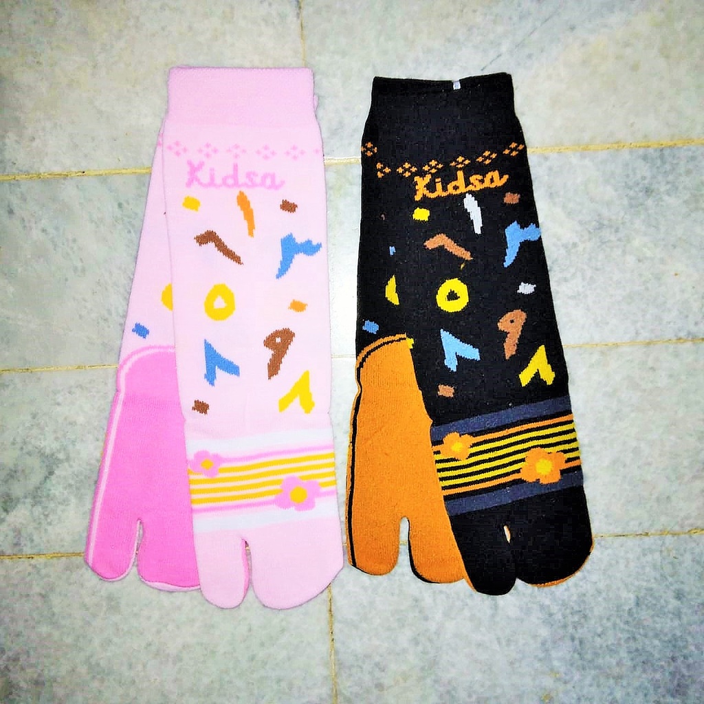 Kaos kaki kanik anak kidsa laki laki perempuan motif smile picnic space sunflower aljabar flower polkadot traveli alfabet