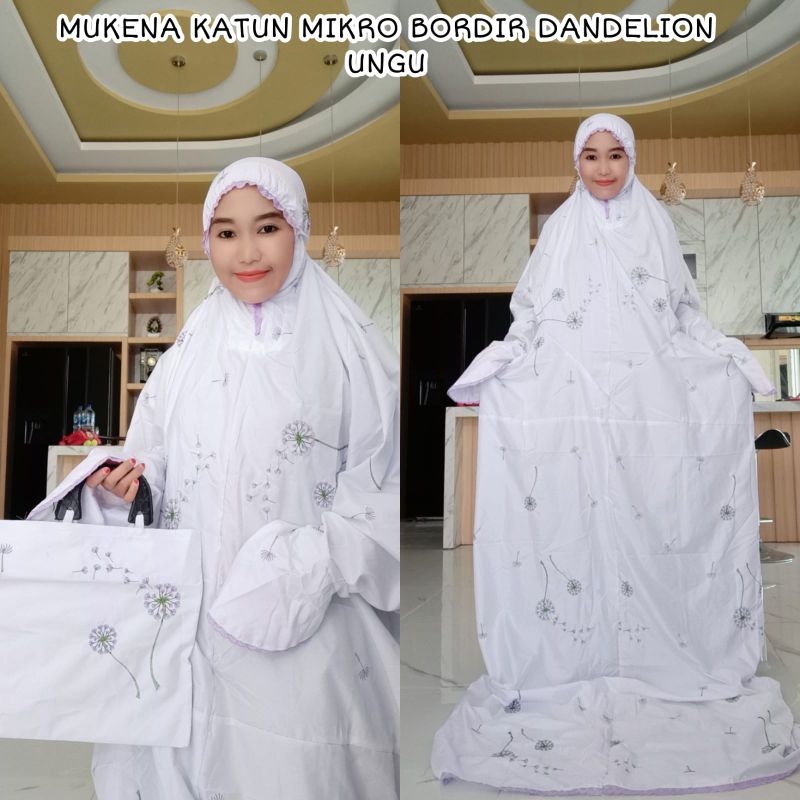 Mukena terusan dandelion