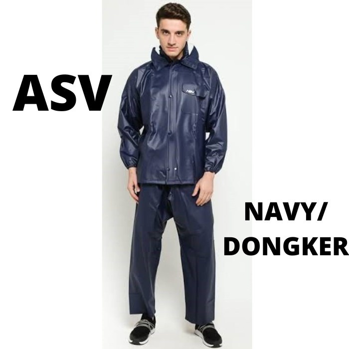Jas Hujan ASV ORIGINAL/Mantel Mantol ASV Ori/Setelan Jaket Celana Jas Hujan Karet ASV 1 2 Asli