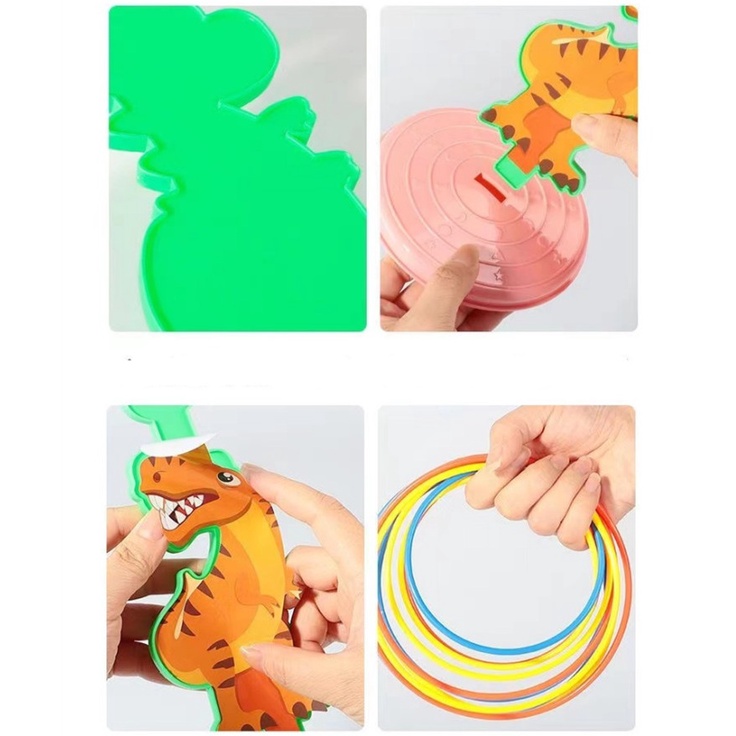 [JUALSEMUA18](555-14)Mainan Anak Ring Lempar Target Dinosaurus / Mainan Dinosaurus / Mainan Lempar Ring Dino / Dinosaurus Toys