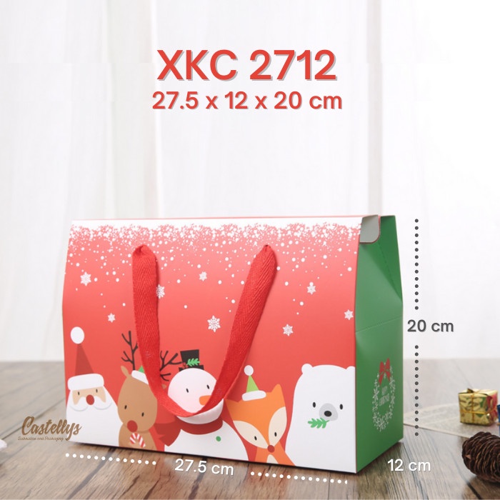

/////] Kotak Dus Box Kue XKC 2712 Cookies Kue Kering Hampers Natal Christmas -5pcs