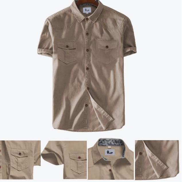 Baju Kemeja Tactical Casual Polos Lengan Pendek Fashion Pria Terbaru - Navy, S