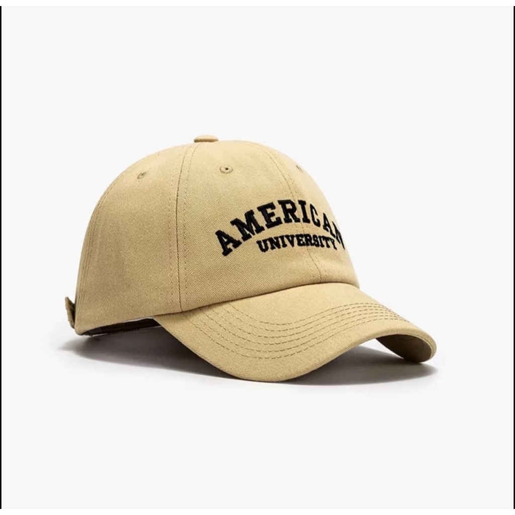 Baru Topi Baseball AMERICAN UNIVERSITY Original Bahan Rafel Tebal Distro Kekinian Caps Pria Wanita Unisex.