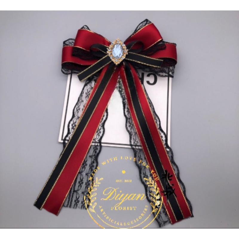 pita lightstick // pita hias aplikasi // ribbon brooch