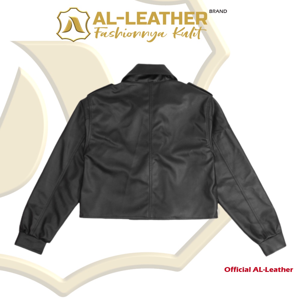 AL-Leather Jaket Kulit Wanita Blazer Luxury Korean Style Over Size