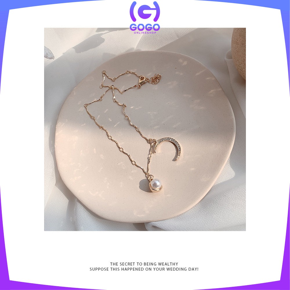 GOGO-K122 Kalung Wanita Infinity Love Aksesoris Fashion Cewek Korean Style Kalung Rantai Liontin / Pearl Necklace Aesthetic Women