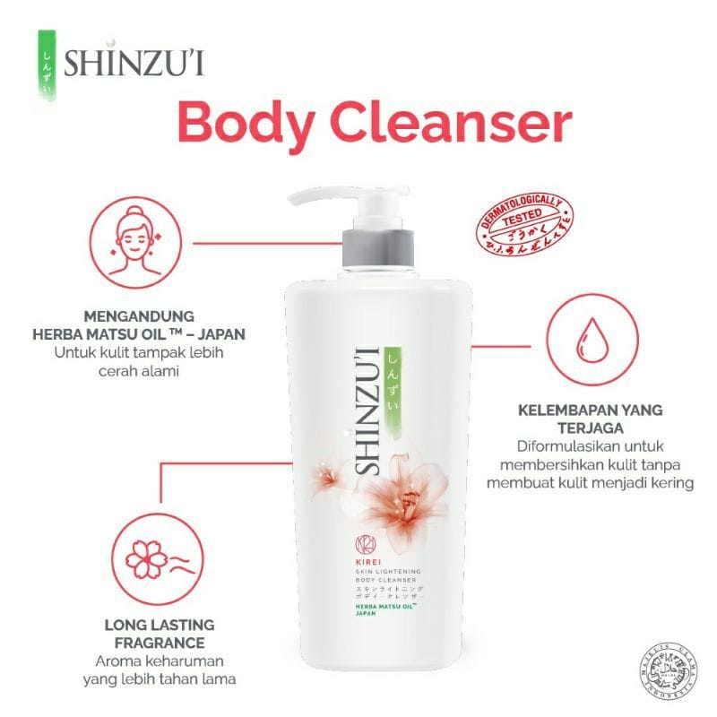 ✿ELYSABETHME✿ Shinzui Body Cleanser sabun badan pump mencerahkan memutihkan kulit badan