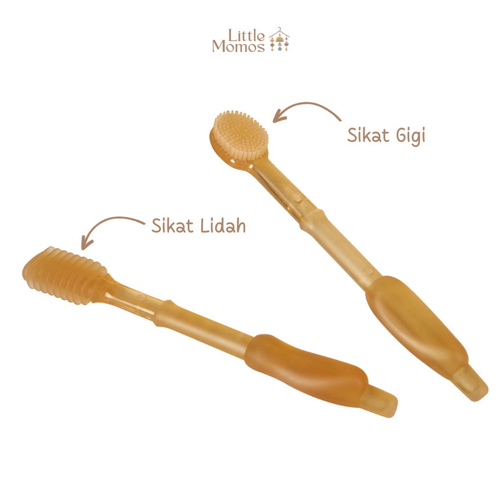Little Momos Baby Silicone Oral Cleaner / Pembersih Mulut Silikon Bayi