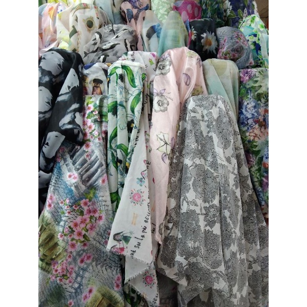 bahan organza motip