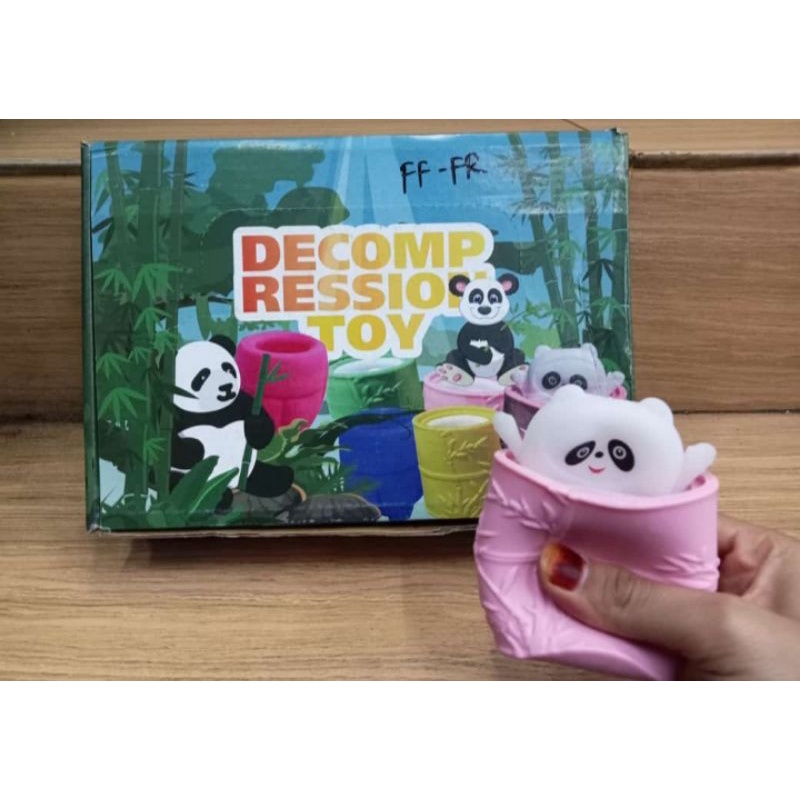 Mainan Pop Up Squishi tikus keju panda dinosaurus bebek kodok