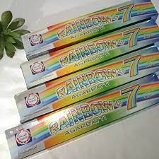 (1 LUSIN) PROMO Dupa Rainbow AGARBATTI Surrati/Surati Buhur India Stik Lidi Dupa Rainbow (12KOTAK)