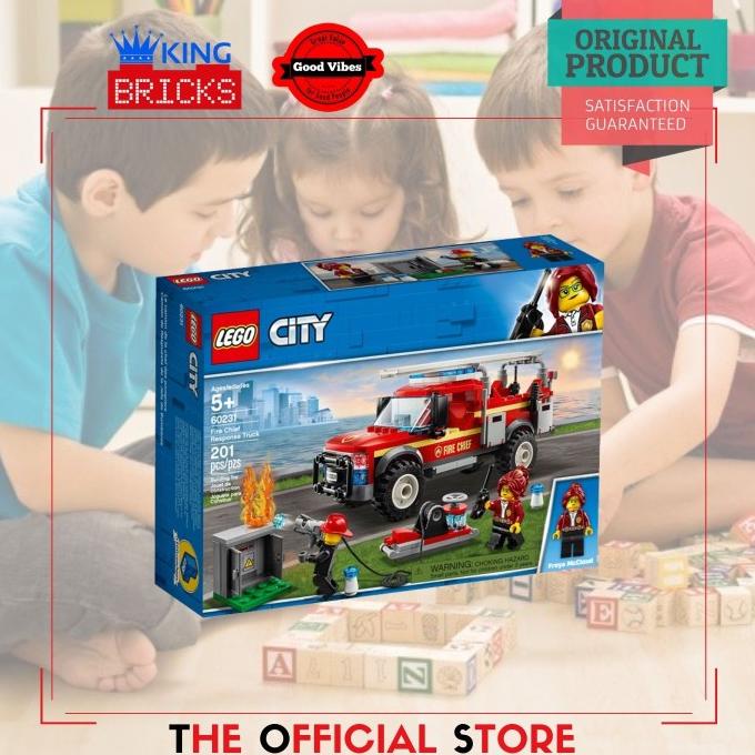 LEGO Original CITY 60231 Fire Chief Response Truck - Mainan Anak Mobil stock ada