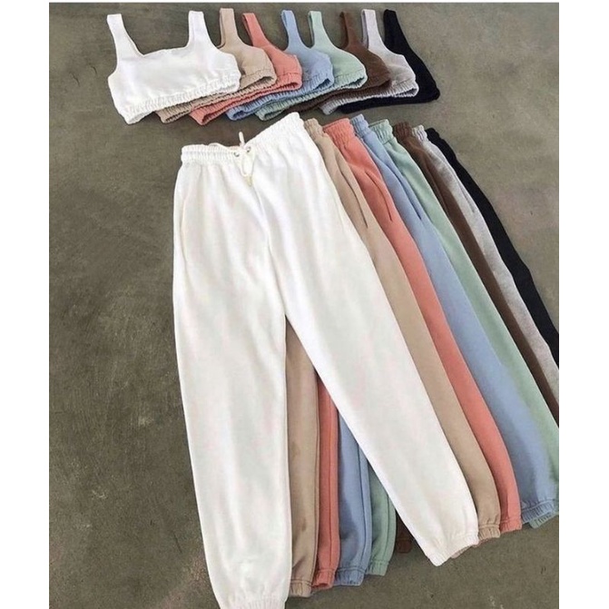 jogger polos wanita dan pria /joger/jogger/sweatpans/celna olahraga/fashion korea/celana polos