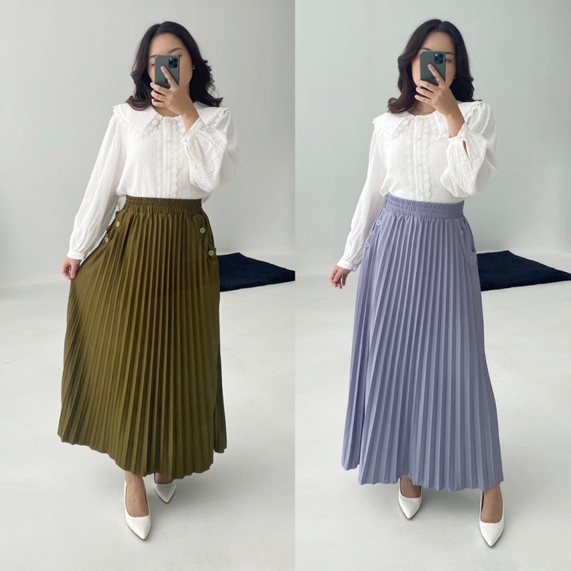 ROK PLISKET PREMIUM JUMBO DENGAN KANTONG BAHAN HYGET PREMIUM