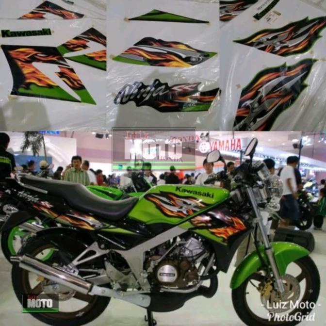 stiker striping ninja ss hijau 2007 original