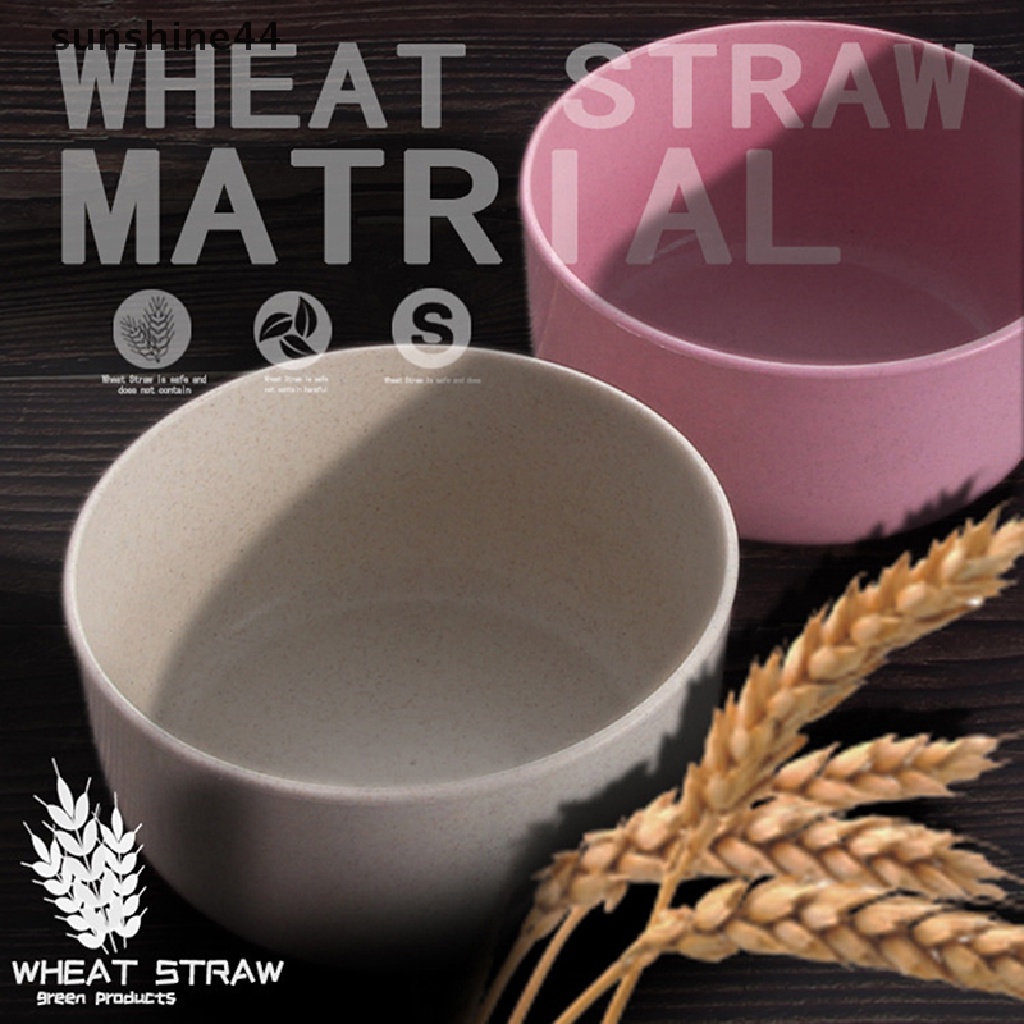 Sunshine 4pcs / Set Mangkuk Wheat Straw Food Grade Untuk Peralatan Makan