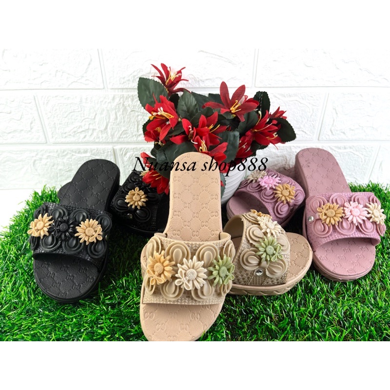 SANDAL Slip On Sandal Perempuan Bahan EVA/Karet ANTI LICIN! 010T-1 UK 30-35