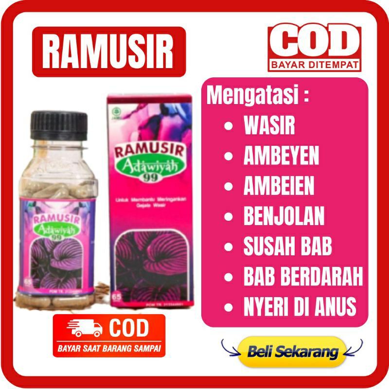 Kapsul Ramusir Adawiyah Original Herbalnya Wasir