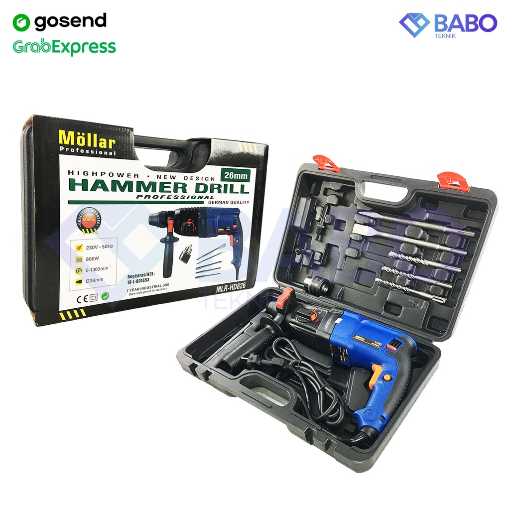 MOLLAR MESIN BOR BOBOK BETON / ROTARY HAMMER DRILL HD826
