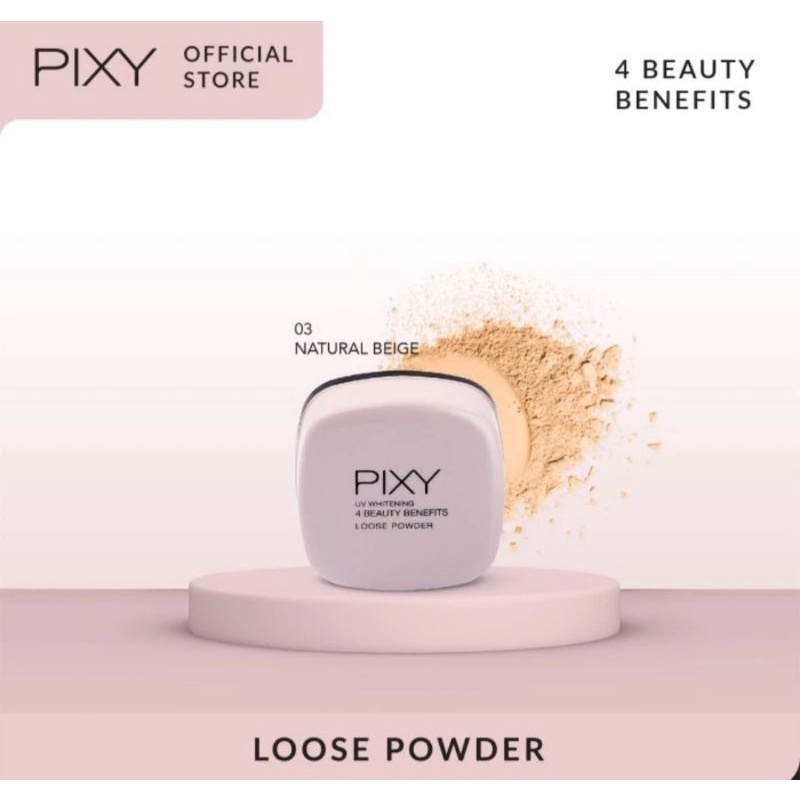 PIXY Loose Powder UV Whitening - Bedak Padat - Natural Beige