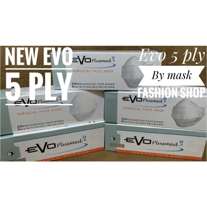 masker evo plusmed 5 ply original - Putih