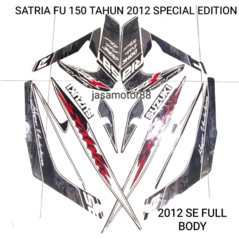 LIS BODY STIKER SATRIA FU 150 TAHUN 2012 SE SPECIAL EDITION