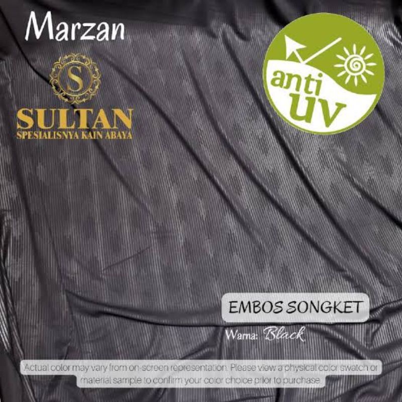 Kain Sultan 50 Cm Mazen Anti UV Embos Songket 1 Varian Warna (Rebranding Marzan Anti UV)