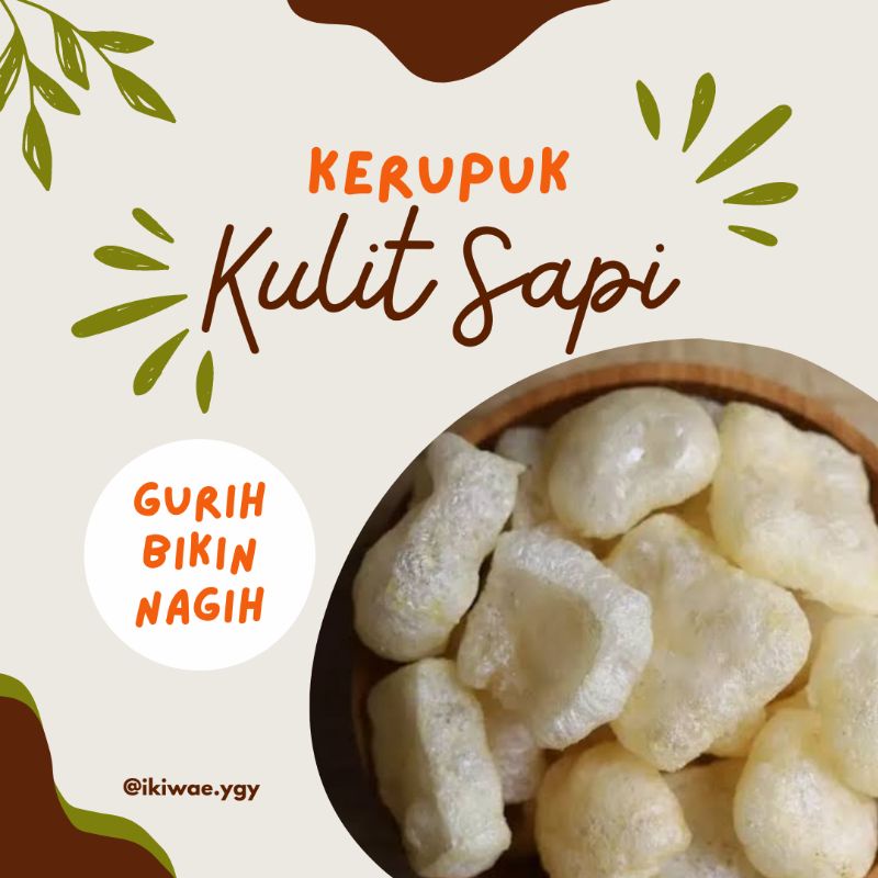 

dorokdok kerupuk rambak kulit sapi 100 gram halal murah gurih asin