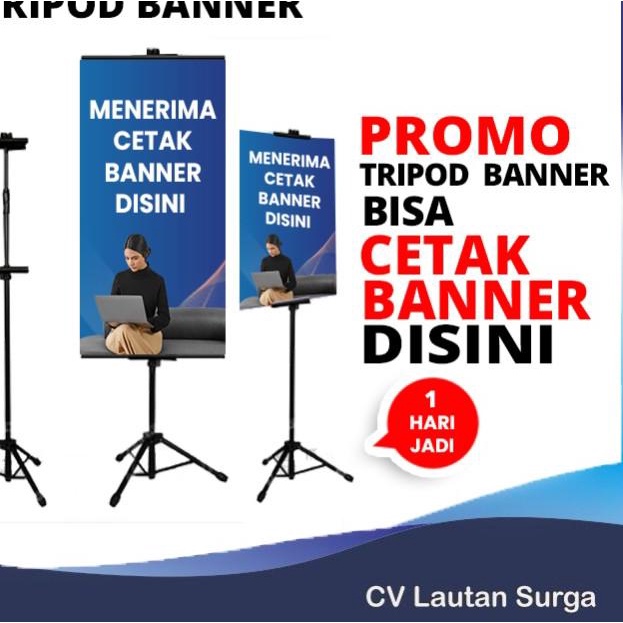 Tripod Banner/ Stand Banner TRIPOD / TRIPOD Display BERDIRI