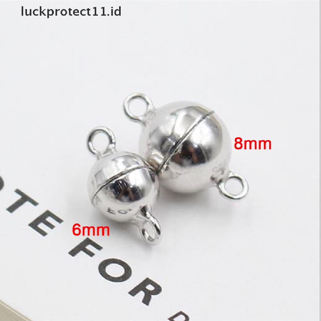 10pcs Kait Lobster Magnetik Bentuk Bola Bulat Untuk Membuat Perhiasan DIY