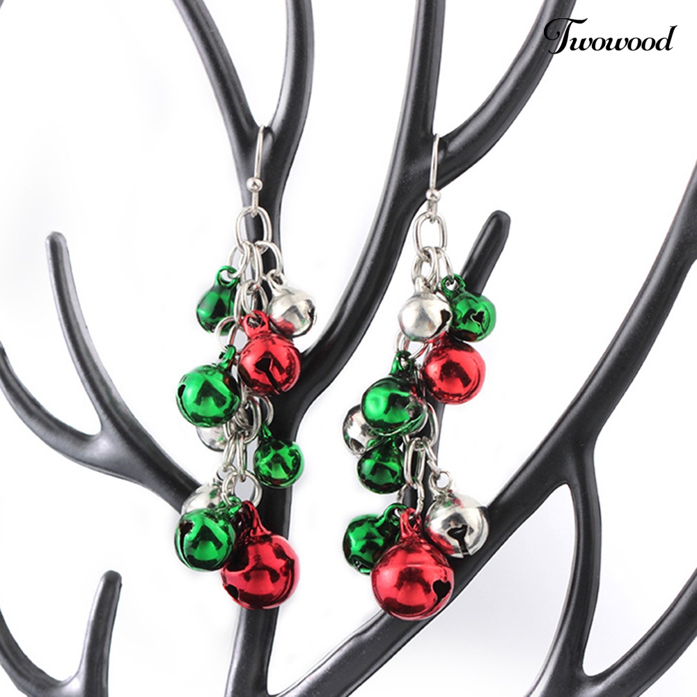 Anting Hook Panjang Desain Lonceng Natal Untuk Wanita