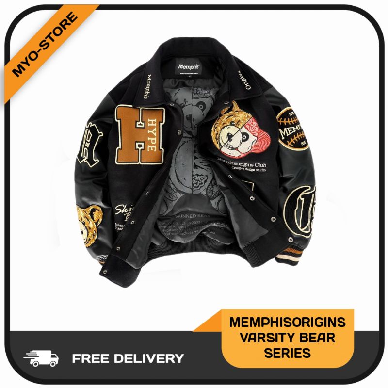 MEMPHISORIGINS VARSITY JACKET BEAR SERIES ORIGINAL 100%