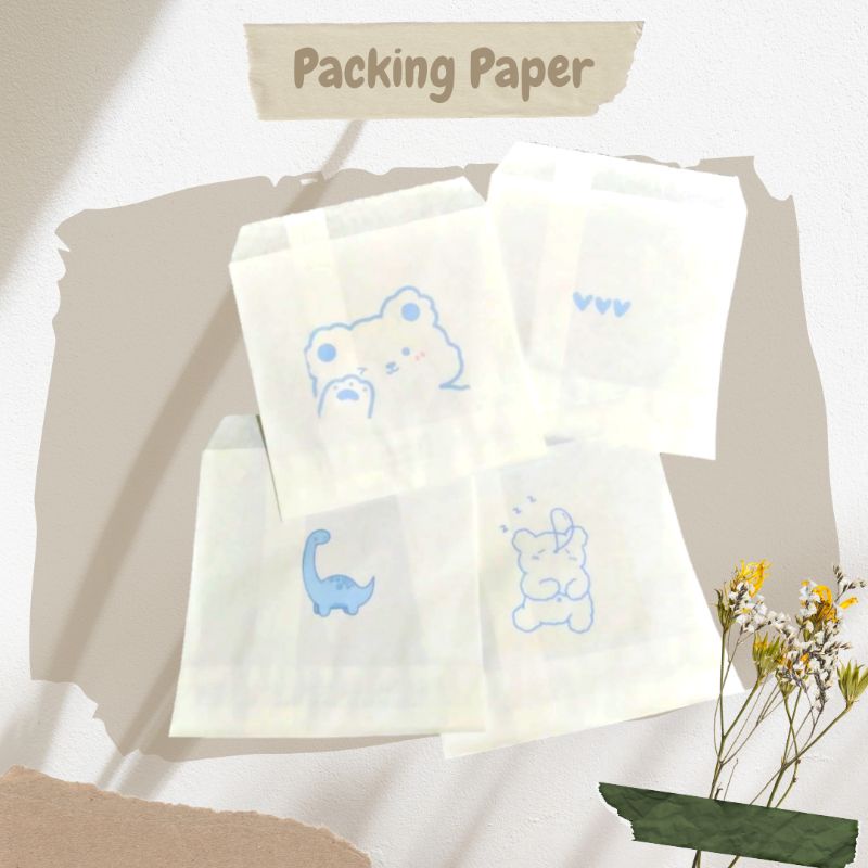 

Amplop Packaging Blue 12x13 Olshop Aesthetic Vintage Paperbag Packing lucu Amplop untuk packing olshop motih lucu amplop ulangtahun
