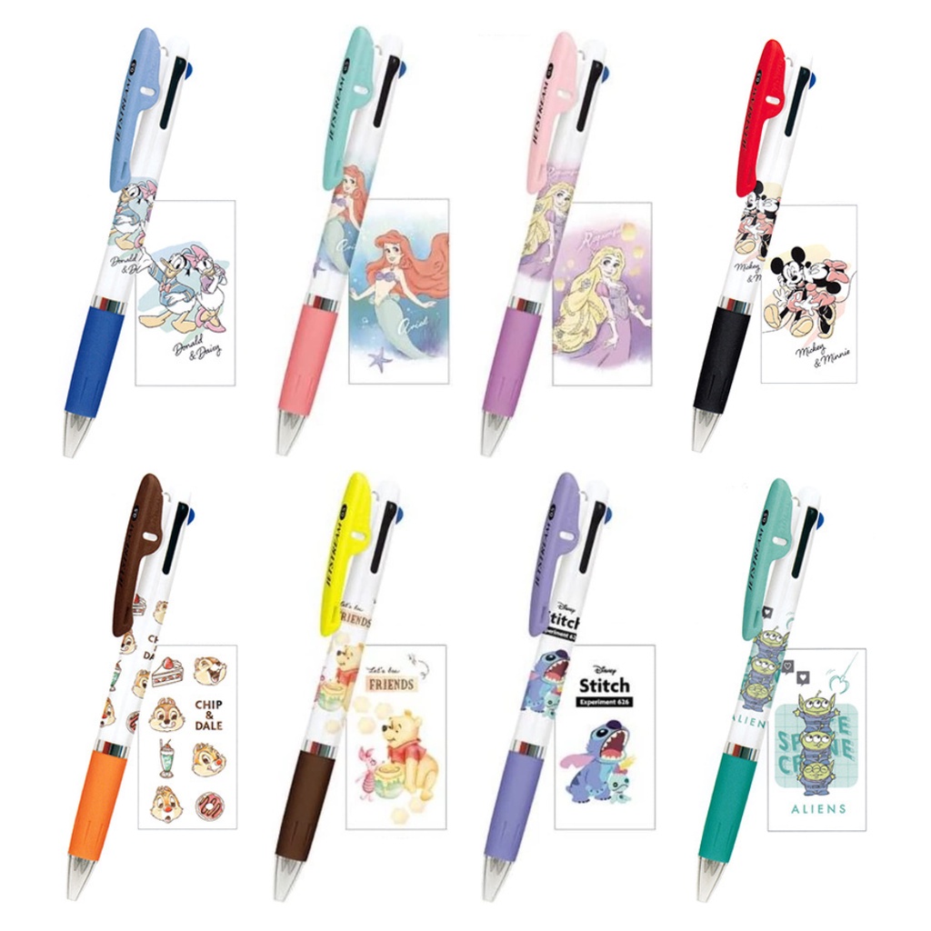 

Uni Jetstream 3 Color Multi Pen Disney Donald Duck Chip n' Dale Winnie the Pooh Little Mermaid Ariel Rapunzel Tangled Stitch Ballpoint Ink 0.5mm Pen Limited Edition