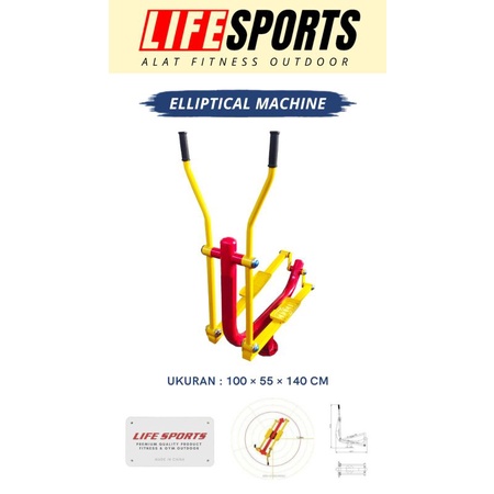 ELLIPTICAL MACHINE and LATTPULLDOWN 2 SEAT OUTDOOR