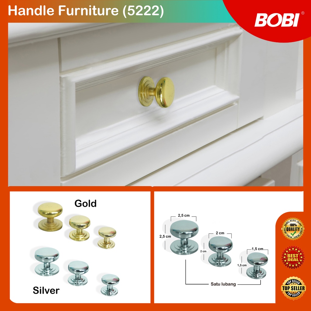 Handle Furniture //  Pegangan Pintu  kode 5222 //  Pegangan Pintu,Laci, Lemari, Furniture Rumah Termurah - Warna Bervariasi