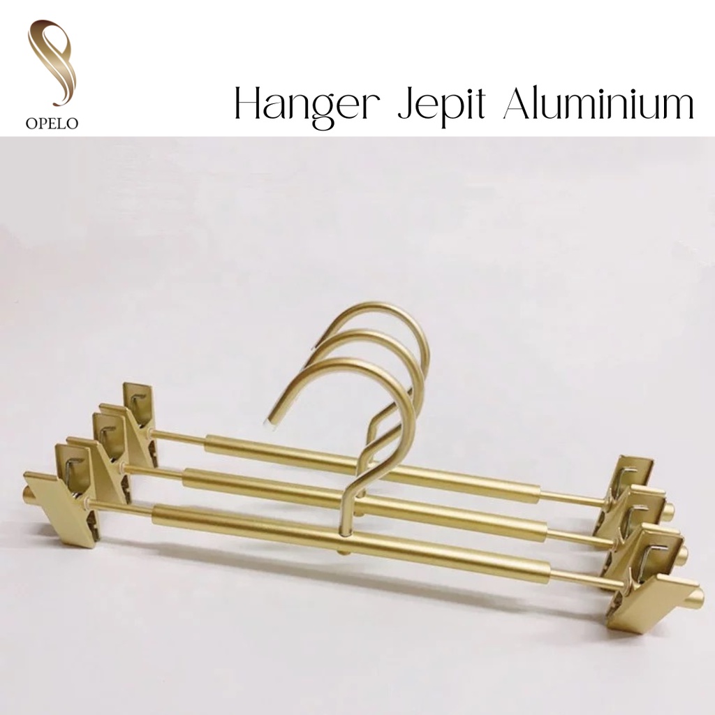 HANGER JEPIT CELANA ALUMINIUM GOLD PREMIUM