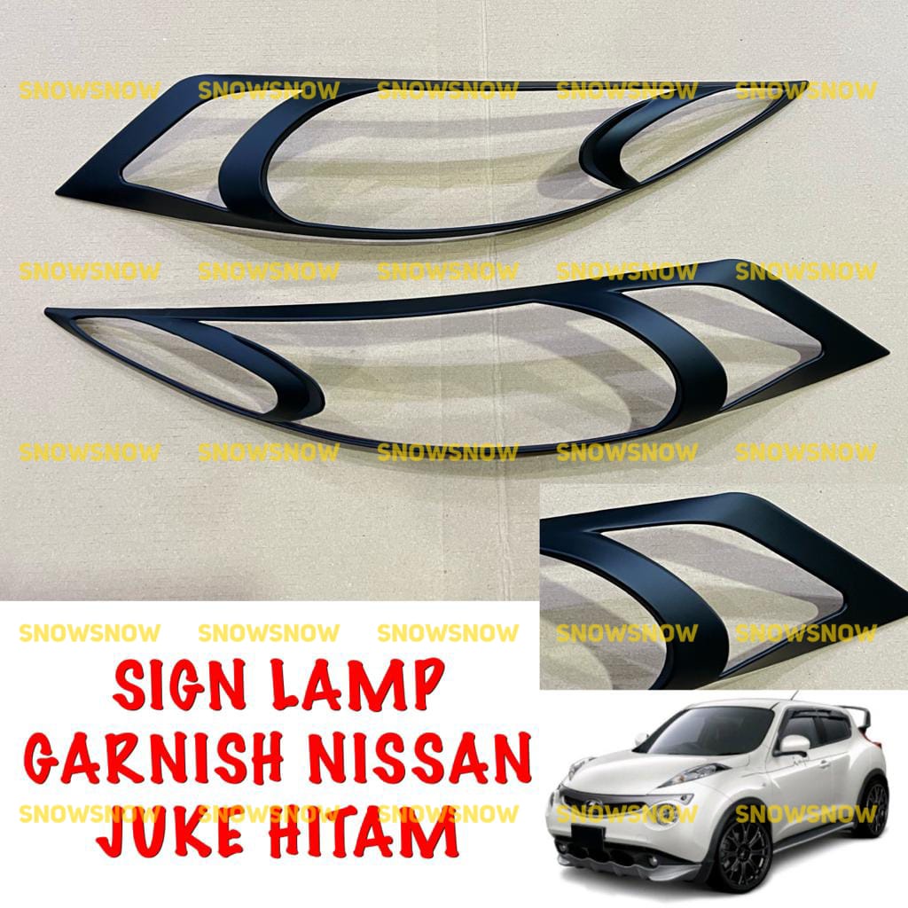 Garnish List Lampu Senja Nissan Juke Sign Lamp Chrome Hitam