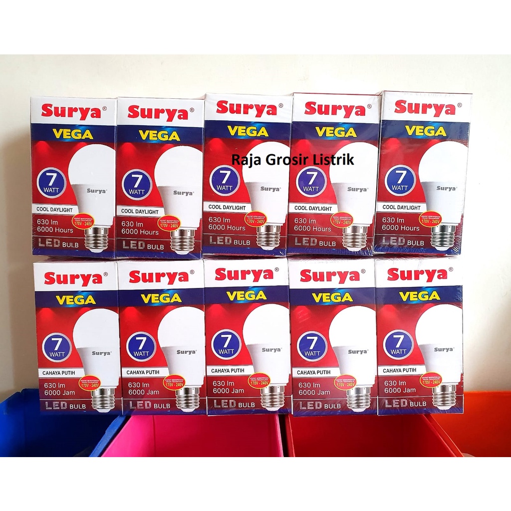 Paket Reseller 10 Pcs Lampu LED Surya Vega 7 watt Bohlam LED