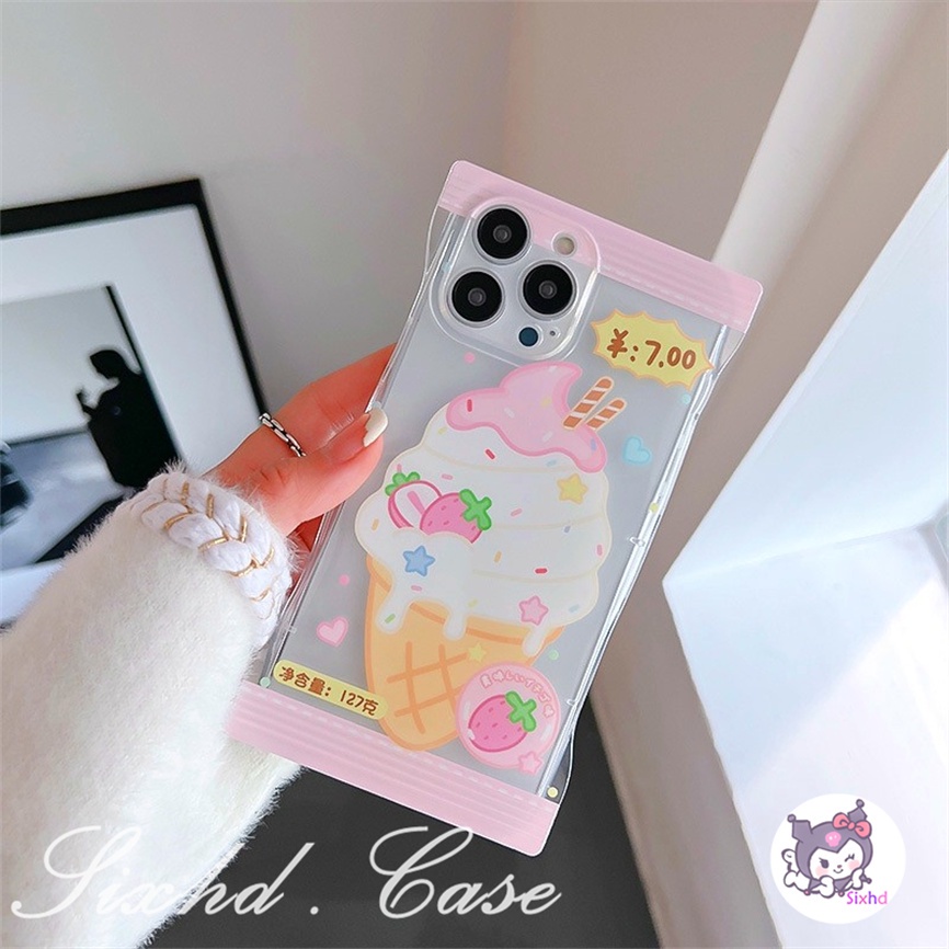 Redmi 12C 10C 10A 10 Redmi Note 12 11 11s 10s 10 9 8Pro Redmi 9T 9C 9A 9 Xiaomi 12 Lite 11Lite 12T 11T 10T Poco M3 X4Pro Cute Strawberry Ice Cream Case Potato Chips Phone Case Soft Cover