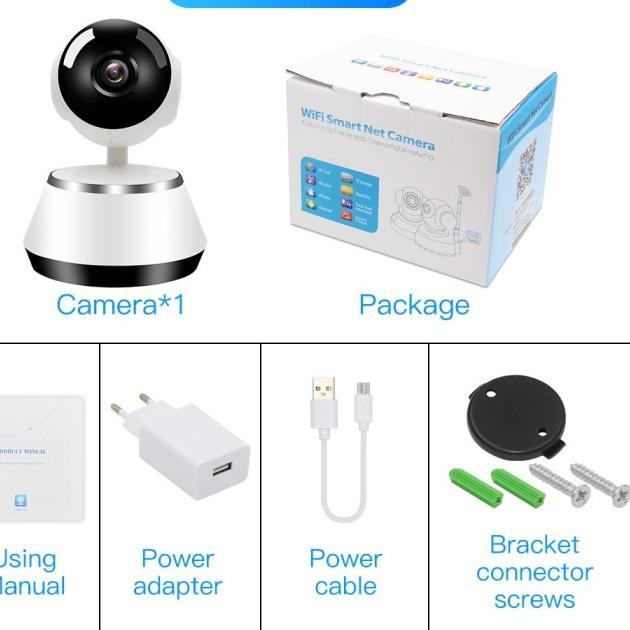 Jual Camera CCTV Smart Net CT V380 Q6 Wifi HD 720 P Camera CCTV Wireless Cctv Non Antena