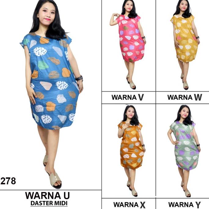 Daster Midi, Dress Santai, Baju Tidur, Piyama, Atasan Batik BPT002-12