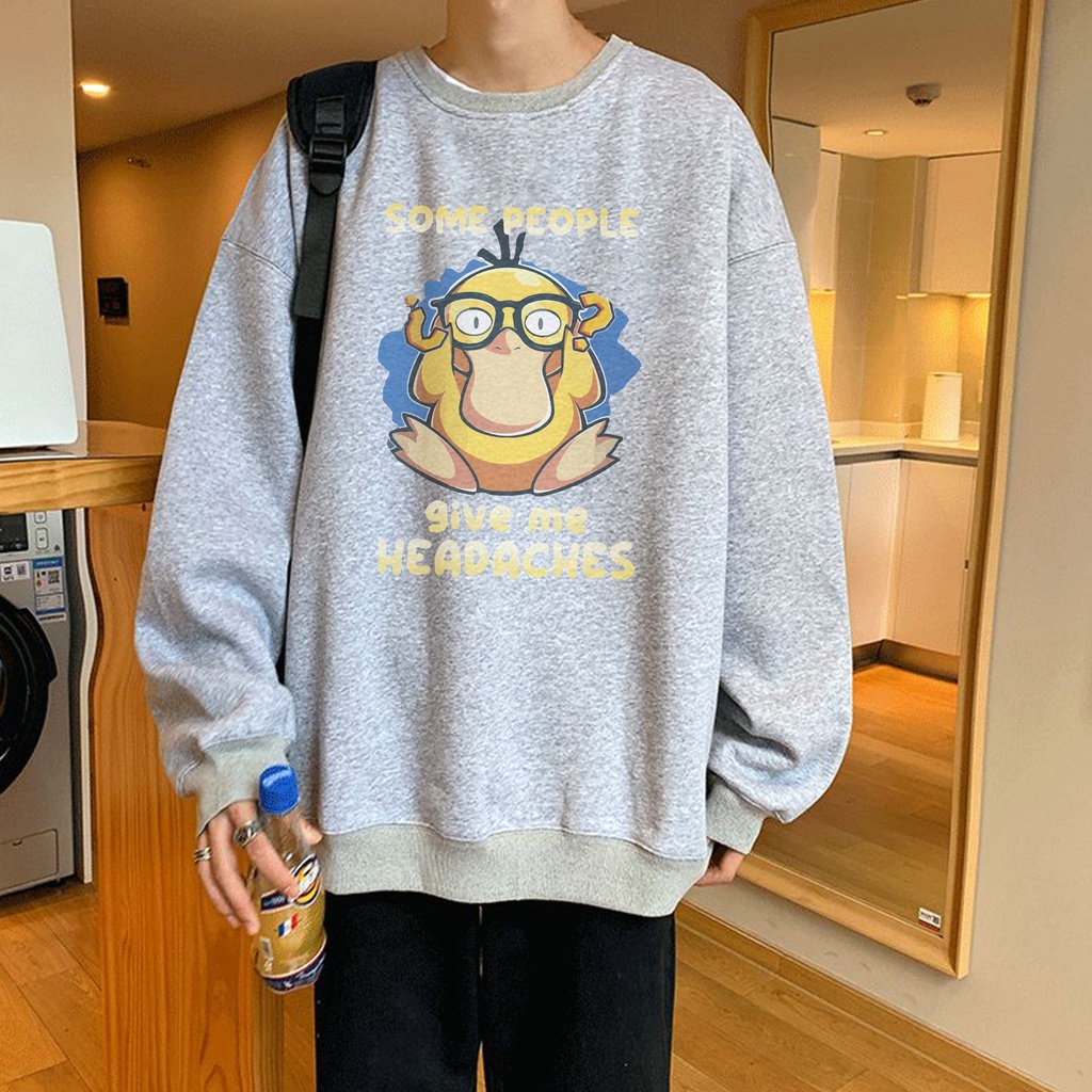 Sweater Oversize Psyduck Wanita dan Pria Korean Style Terbaru Size L - XL - XXL - XXXL