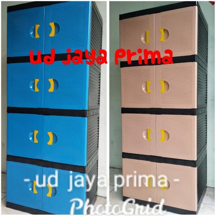 

lemari plastik susun 4 polos stock ready