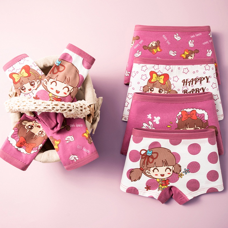 1234OS - CD Celana Dalam Anak Perempuan Bahan Katun Halus Untuk 2-12 Tahun.