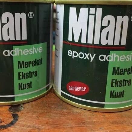 

Lem epoxy Milan 2komponen resin + hardener kemasan kecil