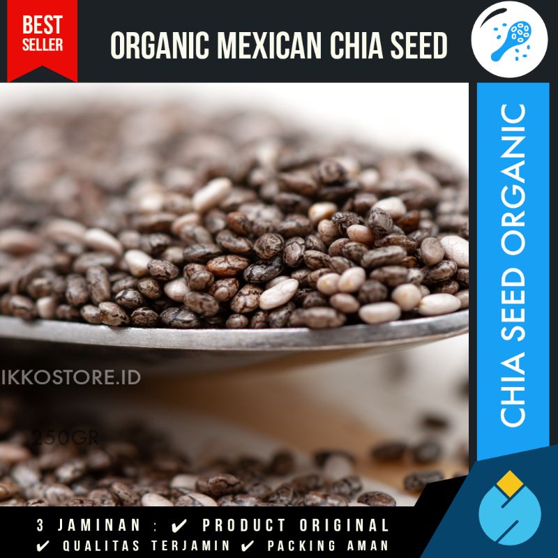 

CHIA SEEDS ORGANIC MEKSICO HITAM ASLI 150GR | 100GR | CHIA SEED ORGANIK MEKSIKO