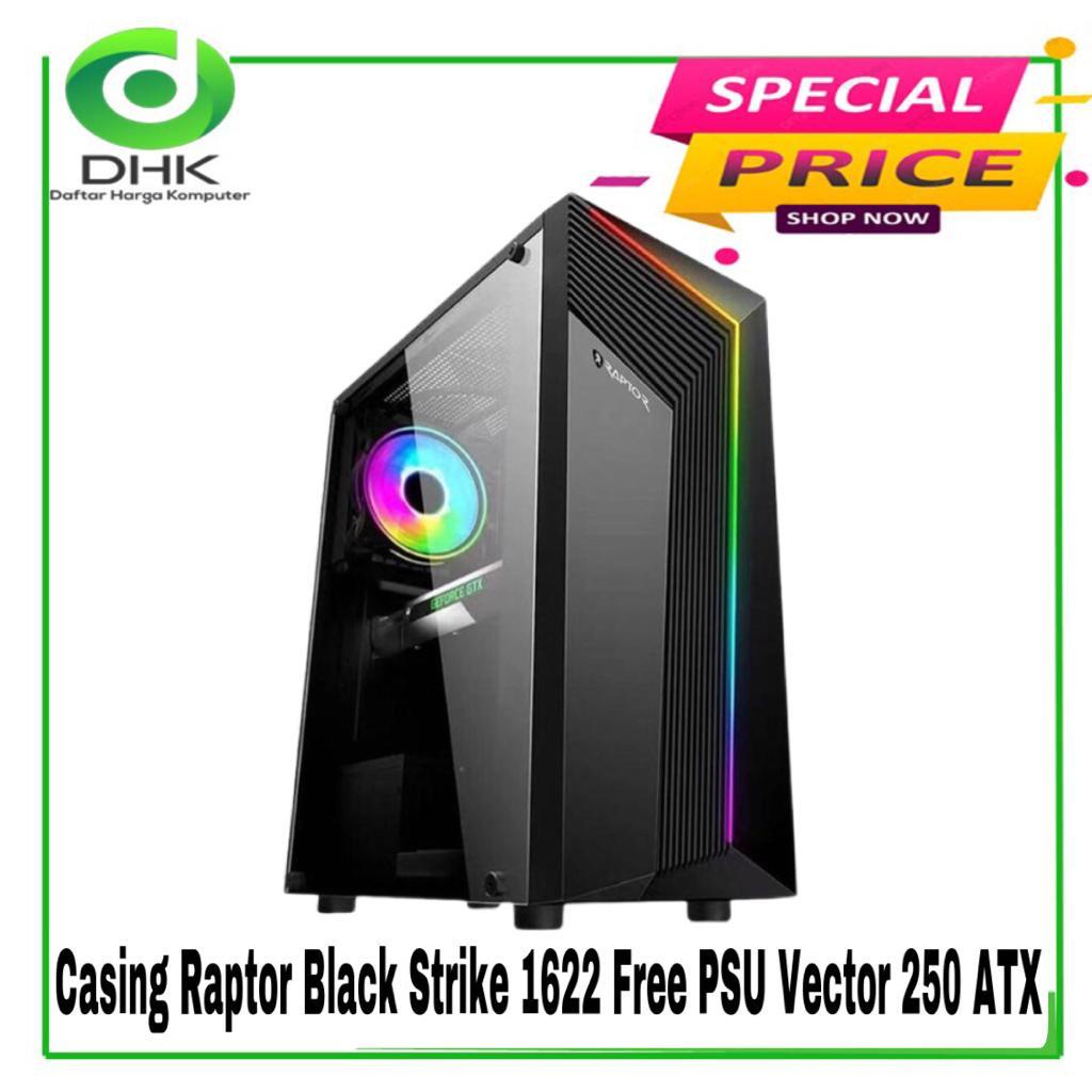Casing Raptor Black Strike 1622 Free PSU Vector 250 ATX